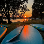 sup boards zonsondergang